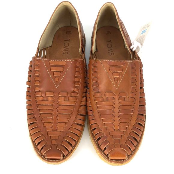 toms cognac leather huarache sandal